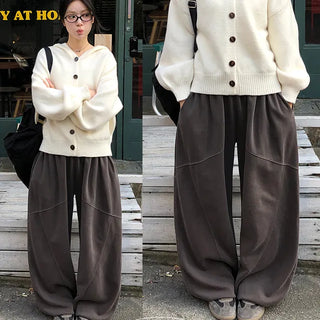 Luchi Cutout Pigment Track Sweat Wide Pants