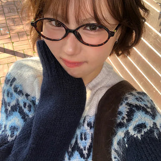 Deep Nordic Button Cardigan