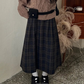 Mizuri Check Long Skirt