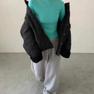 Wool Qualfing Padded Jumper