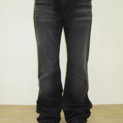 One Black Cat Wash Slim Bootcut Denim Pants