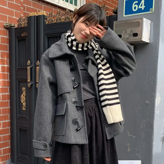 (W0MAN) Mata Big Collar Duffle Coat