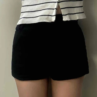 Basic Cotton Slim Fit Mini Shorts