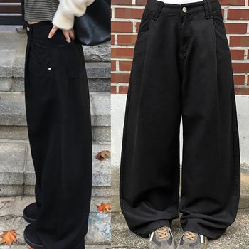 Nitz Fleece-lined One Pintuck Balloon Wide Pants
