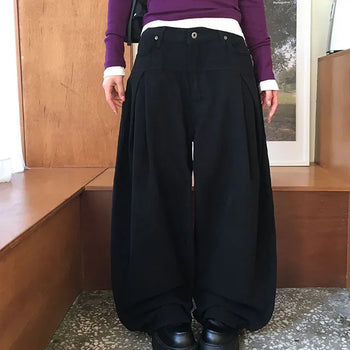 Core Pintuck Brushed Wide Cotton Pants