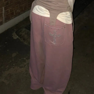 cross stud pants