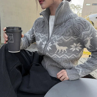 Coco Bambi Nordic Knit Zip-up