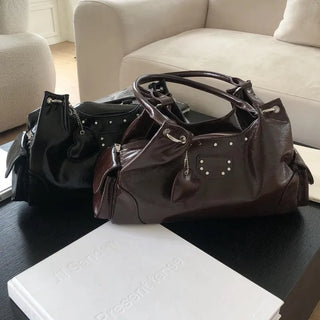 Hatz Studded Big Shoulder Bag