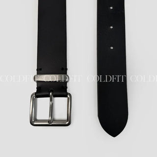 black cowhide belt