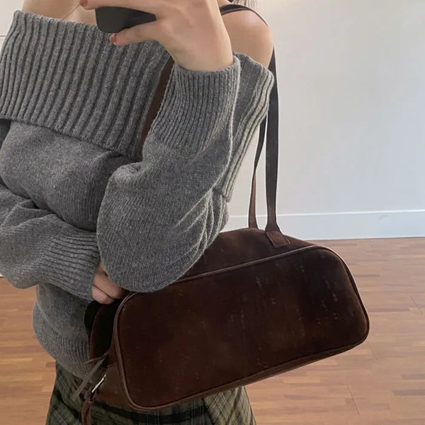 Chiard Suede Square Shoulder Bag