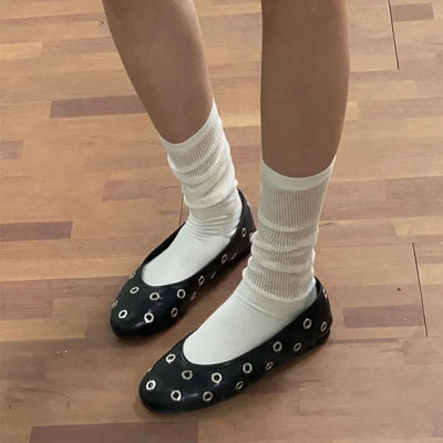 Radien eyelet flat shoes