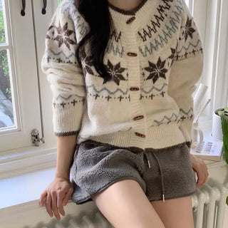 Cowichan Snowflake Nordic Knit Cardigan