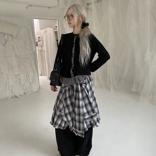 Puta Check Shirt Layered Wide Pants