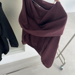 Cado Loose Fit Off-shoulder Hoodie