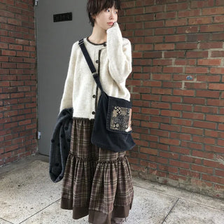 Honsi color-block knit cardigan