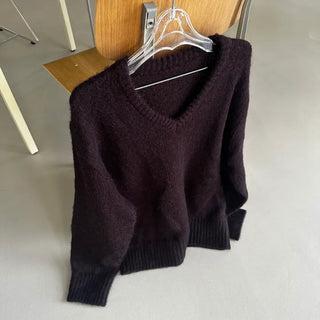 Day Brush V-Neck Oversized Knit