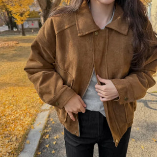 Ash Sheepskin Suede Blouson Jacket