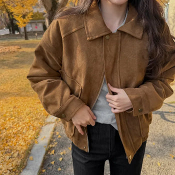 Ash Sheepskin Suede Blouson Jacket