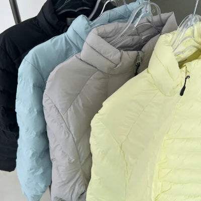 Melo High-Neck Two-Way Lightweight Quilted Padded Jacket