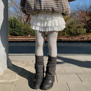 Maybe Tiered Corduroy Mini Skirt Tiered Brushed Winter Corduroy Skirt Lined Shorts Inner Pants