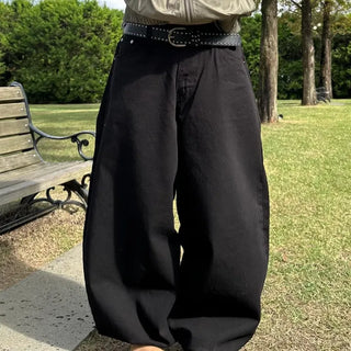 [UNISEX] Half-elastic Cotton Balloon Pants