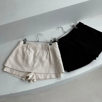 Corduroy Mini Skirt Pants/Skirts
