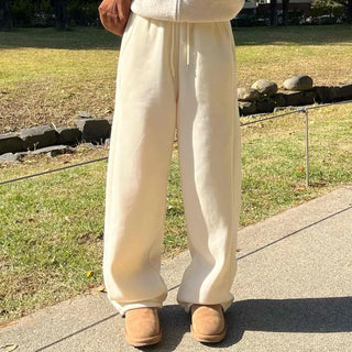 Soft Daily Cotton Roll-up Wide Slacks
