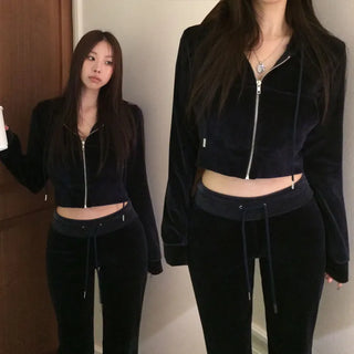 Chrisson Velour Zip-up Hoodie