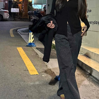 Modern City Loose Fit Tailored Leopard Print Long Pants