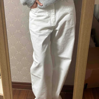 Daily Cotton Two-Pleated Washed Wide Pants