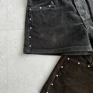Parts Corduroy Studded Half Shorts
