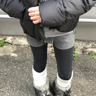 Meiko Winter Layered Peach Fleece-Lined Leggings (4 colors)