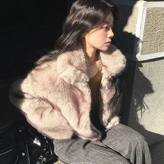 Anive Collar Faux Fur Jacket