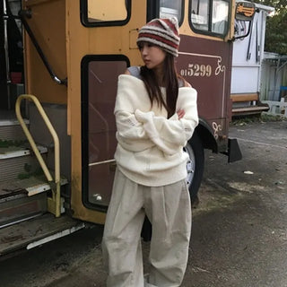 *Domestic/Balloon* Made Cut-out Wide Pants