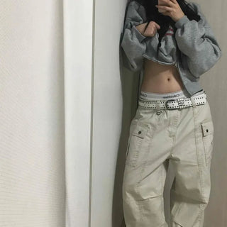 Vintage Cargo Loose Fit Workwear Pants