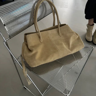Real Suede Bag Bobusang Square Big Bag