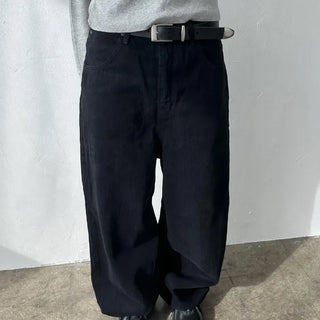 One-stripe black wide pants