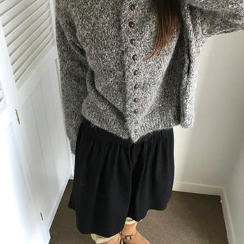 Heathered High-Neck Knit
