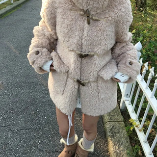 *Domestic/High Quality* Curly Duffle Coat