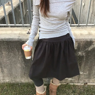 *Delicate Fit/Single Look* Series Button Off-Tee