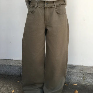 Flower Petal Grunge Cotton Pants