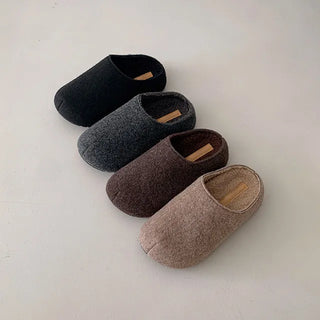 ◈5cm◈Cold Weather Item◈Curvy Platform Mule Clog Height-increasing Round Winter Platform Fur Shoes Brown Fur Shoes UGG Fur Slippers