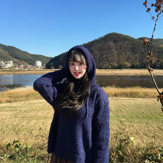 Soft Hooded Knit Sweater
