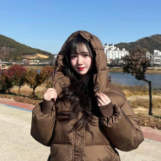Balloon Fit Hooded Puff Short Padded Jacket
