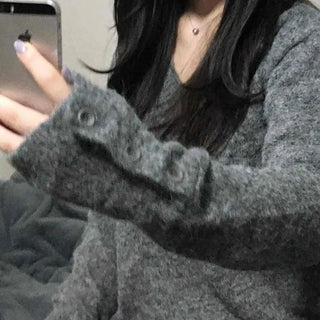 Daily V-Neck Oversized Wool Knit