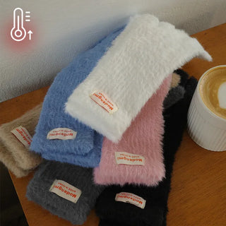 Bebe Angora Patch Fingerhole Gloves