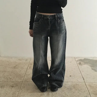 Slit Wide Bootcut Denim Pants
