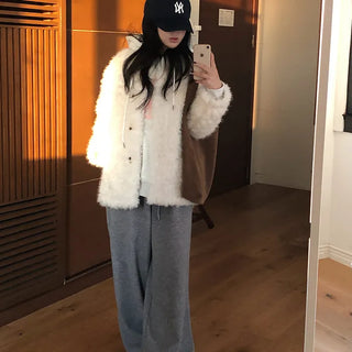 *Low Shedding / Super Warm* Pony Winter Collared Fur Half Coat Jacket