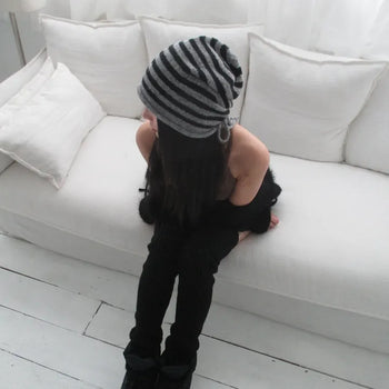 Striped Rolling Beanie (3 colors)