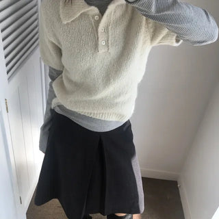 *Muand* Striped Turtleneck Warmer